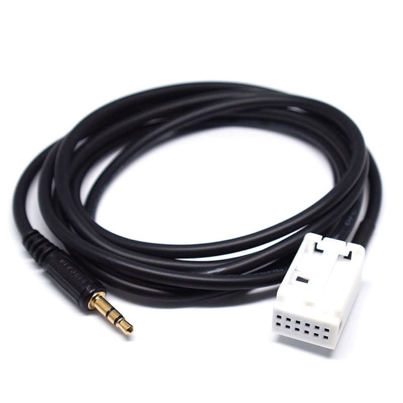AUX 3.5mm Cable Compatible with Ford Fiesta, Focus, Mondeo, Puma/MK2/MK3/S-MAX