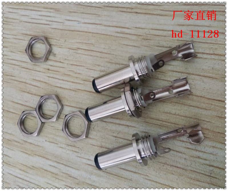 DC 10MM Large Disc Plug 2.1x5.5x14x2.5x5.5x14 Zinc Alloy Nut Full Copper/Video Audio