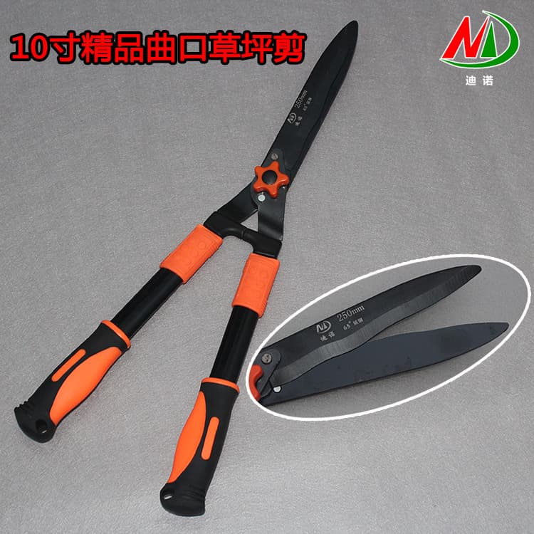 Factory Wholesale 10-Inch Wavy Edge Grass Shears Hedge Shears Privet Shears Two-Color Handle Garden Shears