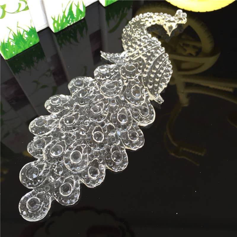 Mirror Glossy DIY Mobile Phone Case Handmade Paste Japanese and Korean Animal Silicone Mold Drop Glue Peacock Mold Jewelry Cake