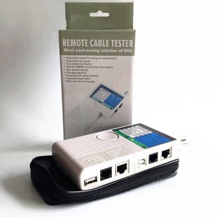 Network Cable Tester, Ethernet Cable Tester, Multi-Function Cable Tester 4-in-1, USB Cable Tester