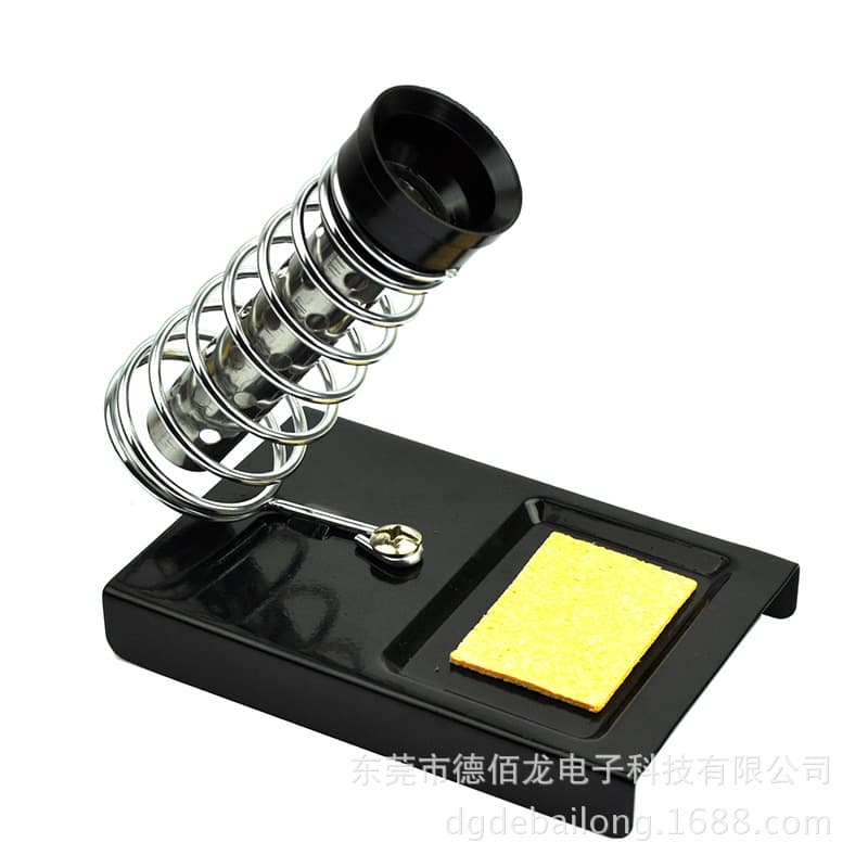 C4 Double Tube Spring Iron Holder Electric Iron Plug Rack Soldering Station Stand Fixed Sponge Pine Scent