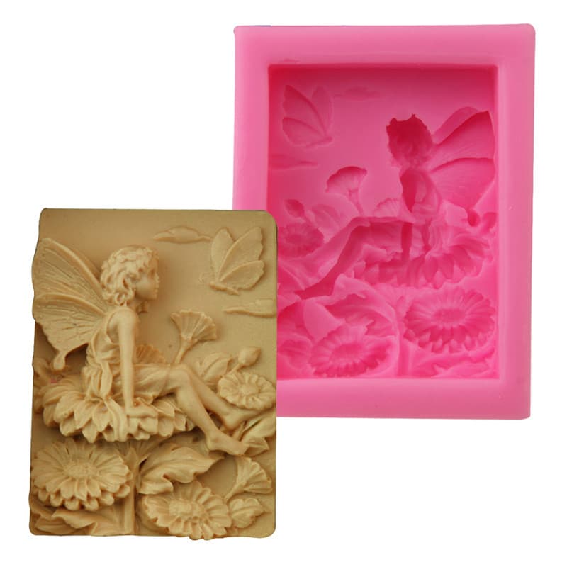 New Fairy Lotus Girl Soap Mold Handmade Soap Silicone Fragrant Silicone Cake Mold Daoyinbei
