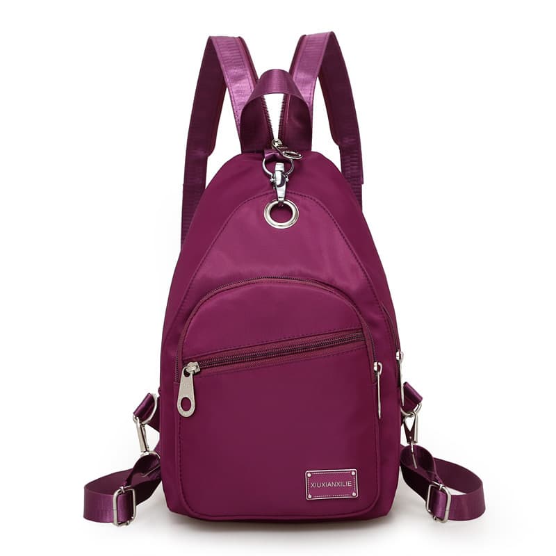 Wholesale cross-border new fashionable sports women's backpack, trendy outdoor travel chest bag, versatile and simple shoulder bag