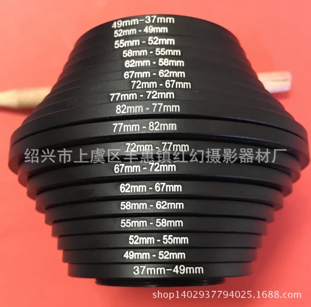 Filter Adapter Ring Lens Adapter for Various Cameras 37-82-37 18-Piece Set Weight 132g