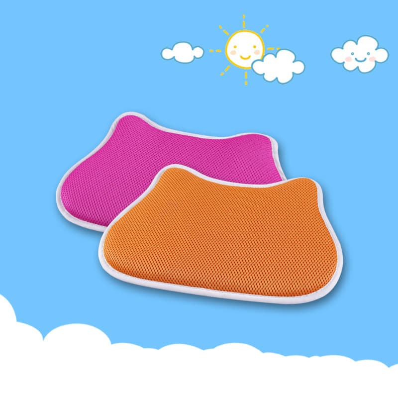 Kangjia 3D children's anti-flat head shaping pillow, all-season kitten pillow, breathable 0-1 year infant pillow