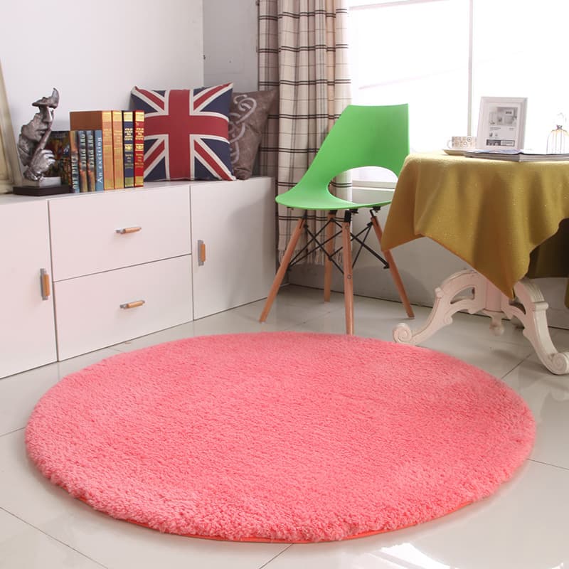 Factory wholesale round lamb wool carpet rug for bedroom living room coffee table bedside non-slip mat children's carpet