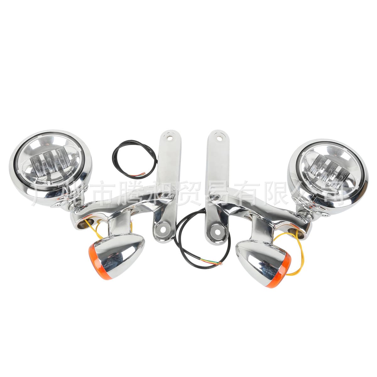 Harley Retro Modified Turn Signal Light Road King Electra Glide Chrome Direction Signal Indicator LED with Bracket