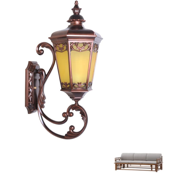 Zhongshan European-style New Waterproof Wall Lamp Outdoor Corridor Courtyard Light All-Aluminum Vintage Outdoor Lighting Fixture Wholesale