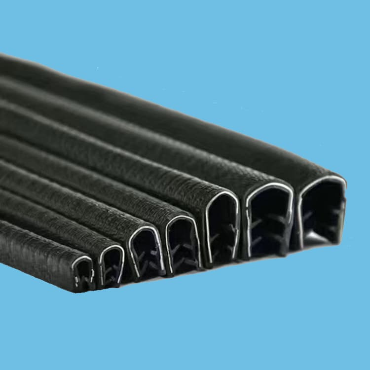 Factory Direct U-Shaped Sealing Strip with Steel Wire Edge Trim for Automotive Glass Edge Sealing and Decorative Trim