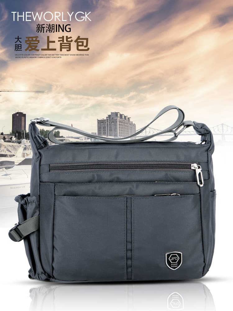Wholesale New Fashion Business Men's Water-Resistant Nylon Multifunctional Men's Single Shoulder Backpack, Drop Shipping Available