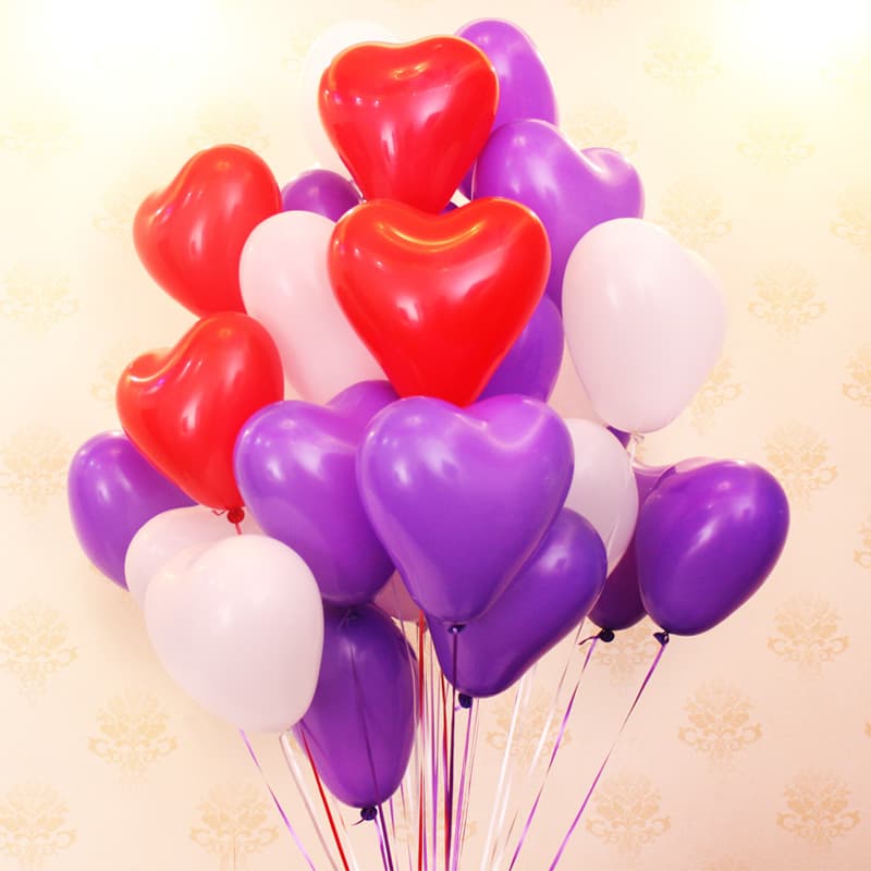 12-inch thick heart-shaped balloon wedding decoration supplies birthday confession love balloon scene layout balloon