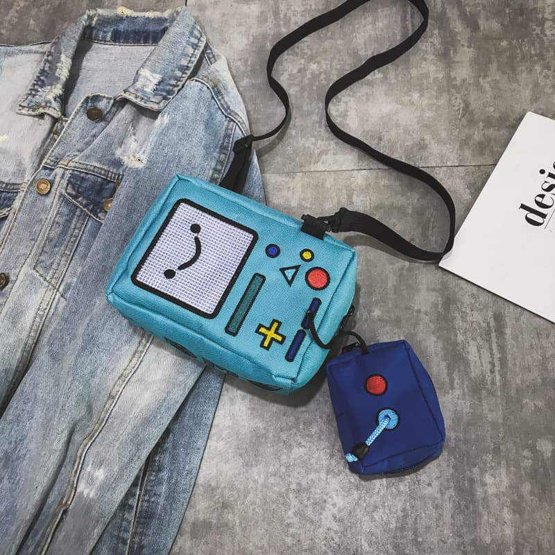 This adorable and fun Korean-style Adventure Time crossbody bag with a quirky cartoon robot design is super popular on Instagram!