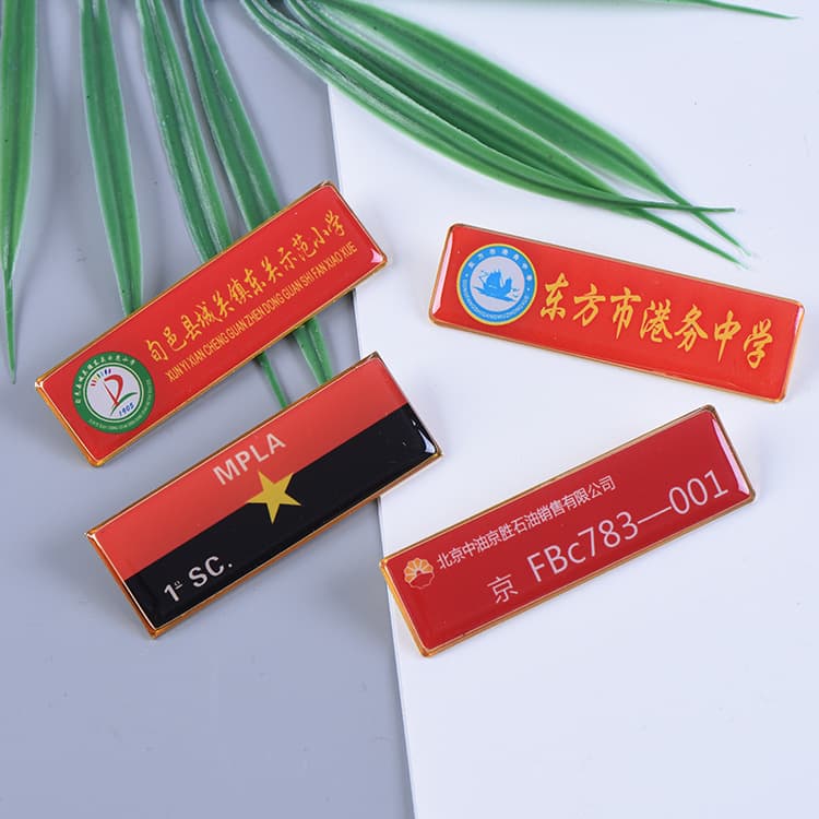Creative student award badge manufacturer aluminum alloy badge unit metal badge employee badge