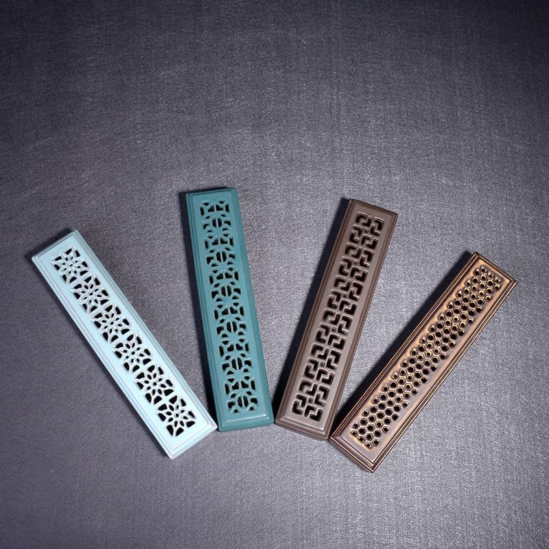 Modern Ceramic Incense Burner Hollow out Bedside Tea Ceremony Creative Decoration Incense Holder Handmade Craft Home Use