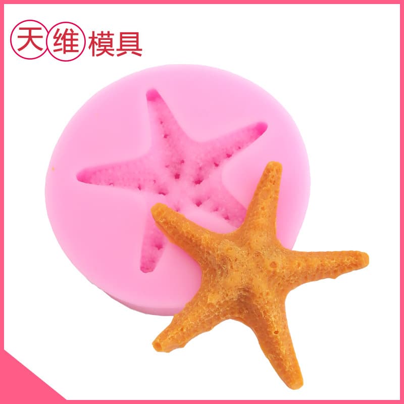 1155 Medium Starfish Crystal Epoxy Mold Candy Clay Dry Pace Pressure Mold Aromatherapy Mold Factory Direct Sales