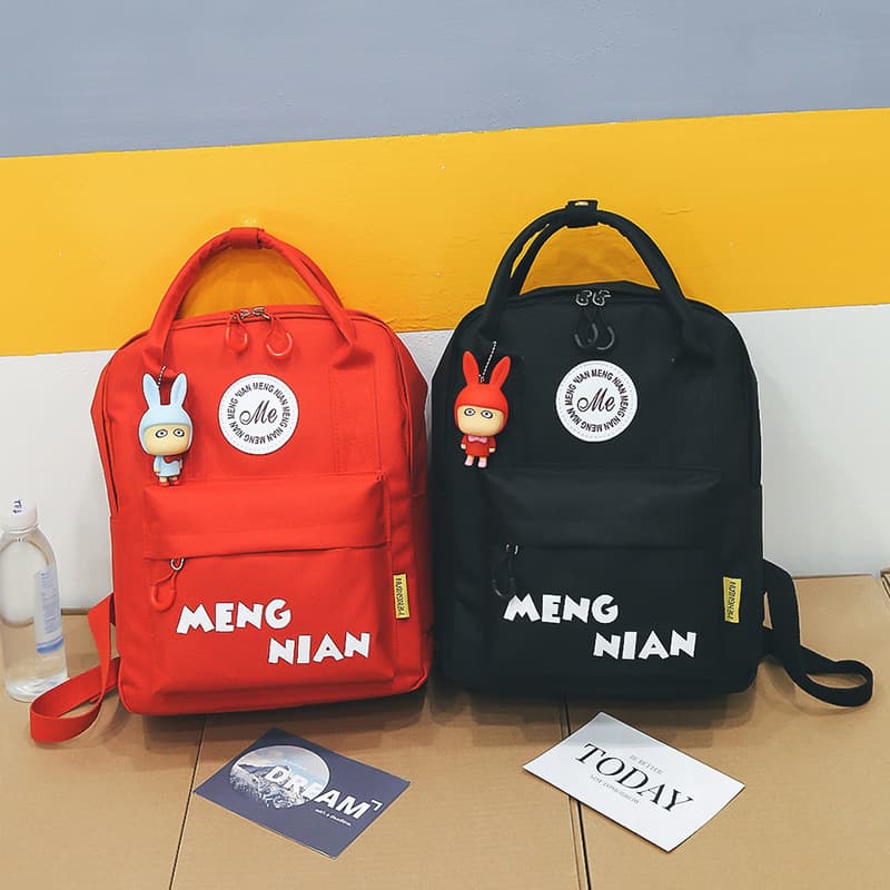 Customized backpacks with logo printing, suitable for kindergartens, primary schools, tutoring classes, and advertising; printed backpacks with lettering; trendy shoulder bags.