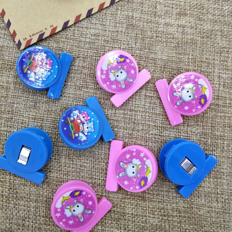 Viral Market Plastic Round Clips Wholesale, Office File Clips with Various Colors, Patterns, and Shapes