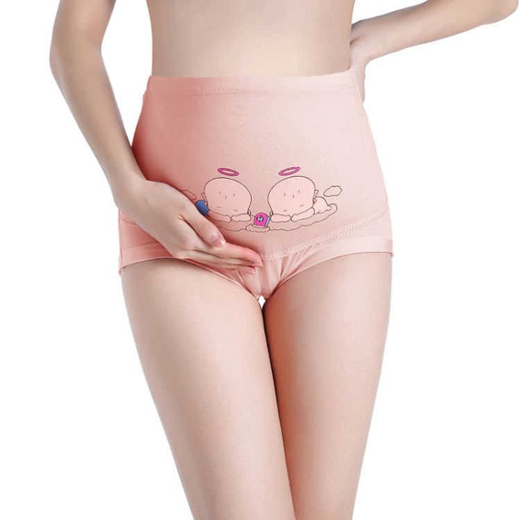 Factory wholesale pure cotton maternity underwear, plus size women's briefs, high-waisted maternity leggings for support.