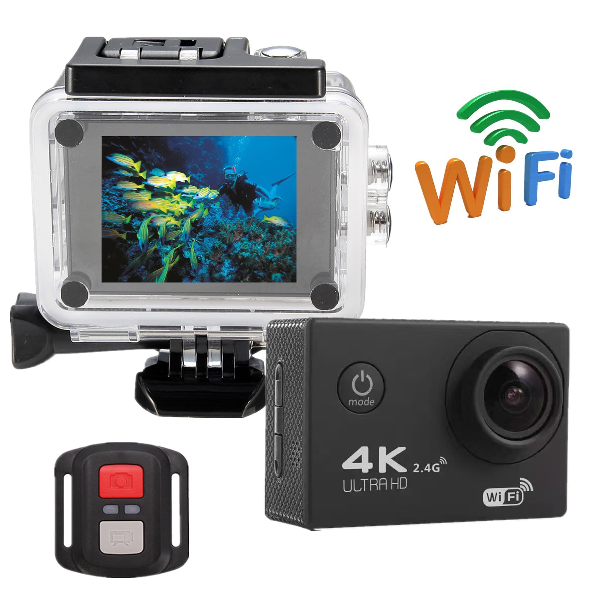 Sport Dv High Definition Remote Control Wifi Waterproof Photography Camera Outdoor Cycling Aerial Photography Diving Camera