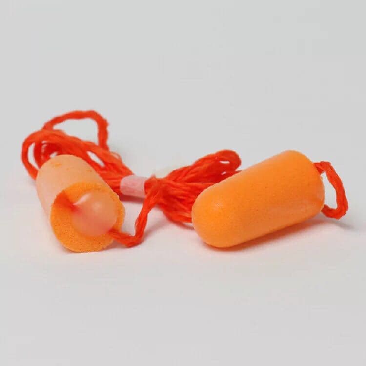 Noise-canceling, wired, bullet-shaped foam earplugs, OPP bagged PU earplugs, sound-isolating earplugs, factory direct supply.