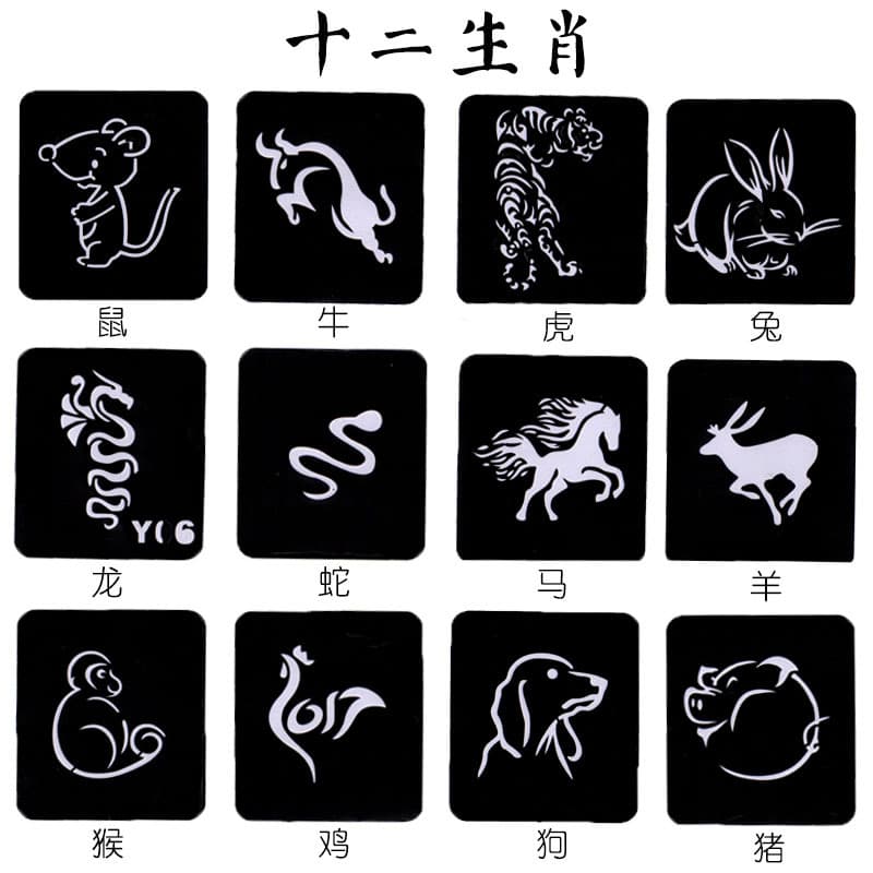 Temporary Tattoo Stencil Template Reusable Sticker Hand-Drawn Template Peelable Painting Stencil
