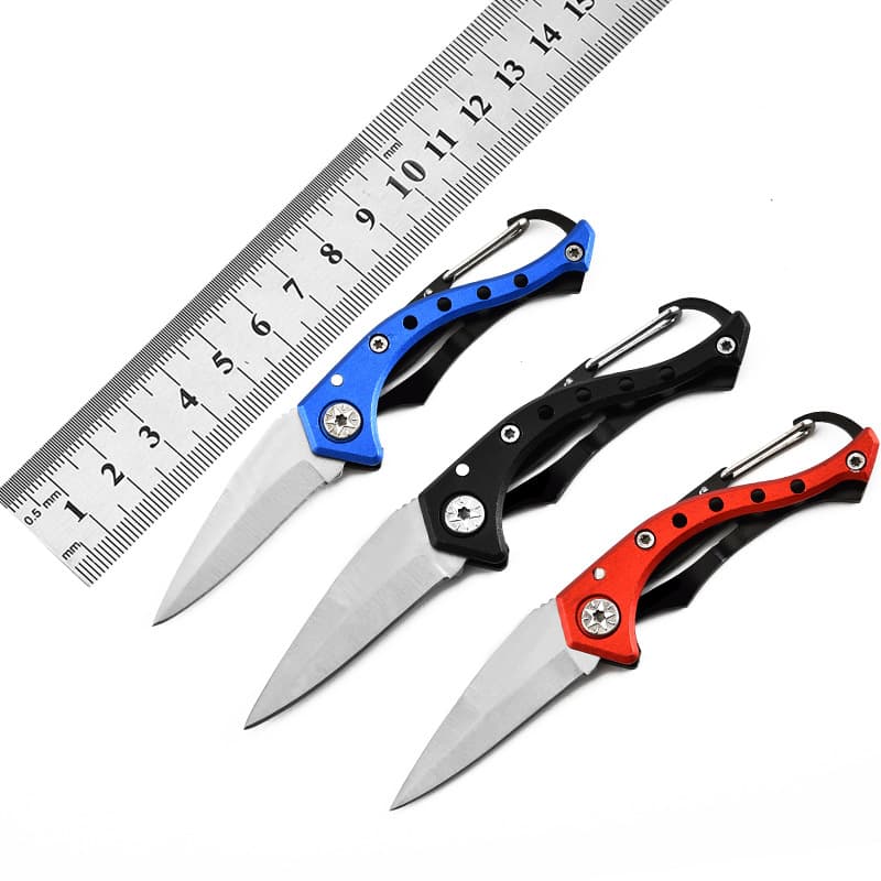 Factory direct sales, high hardness folding knife, outdoor pocket knife, EDC outdoor pocket knife with keychain, fruit knife