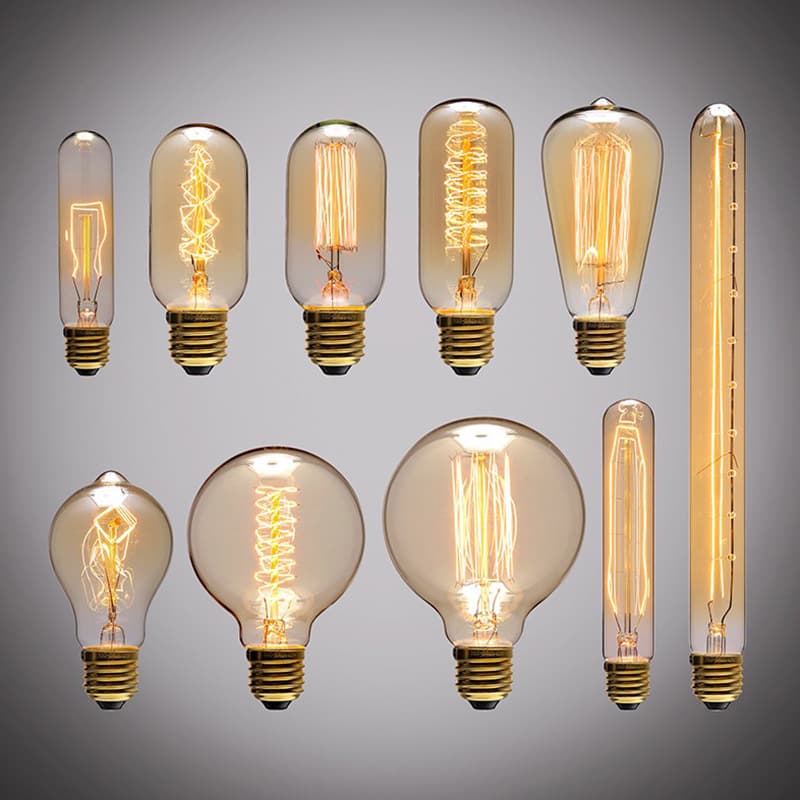 Edison Bulb E27 Silk Carbon Thread Vintage Tungsten Thread Bar Window Decoration Bulb Retro Style Lighting Accessories