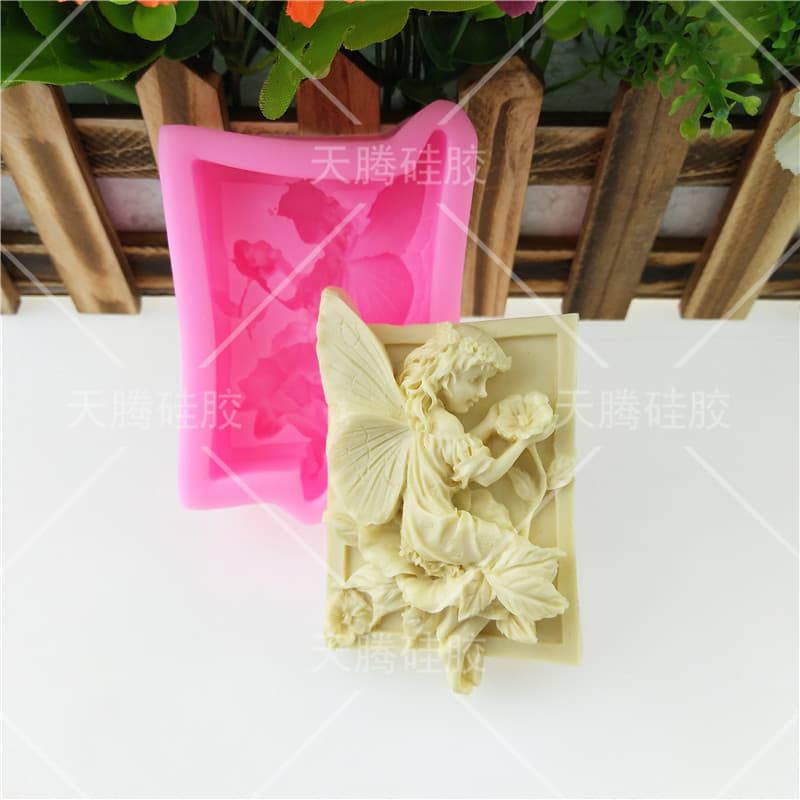 DIY Fairy Style Handmade Soap Mold Silicone Mold Handmade Fold Candy Cake Mold Fold Tool