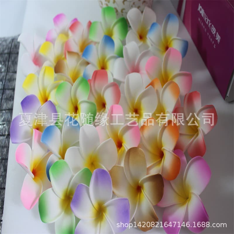 Factory Direct Sales 4/5/6/7/8/9/11cm Frangipani Headdress Swimsuit Travel Head Flower DIY Hair Accessories Material