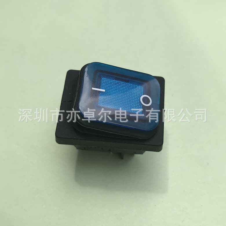 Taiwan RLEIL genuine rocker switch, toggle switch RL2(P) 4-pin 2-position blue light