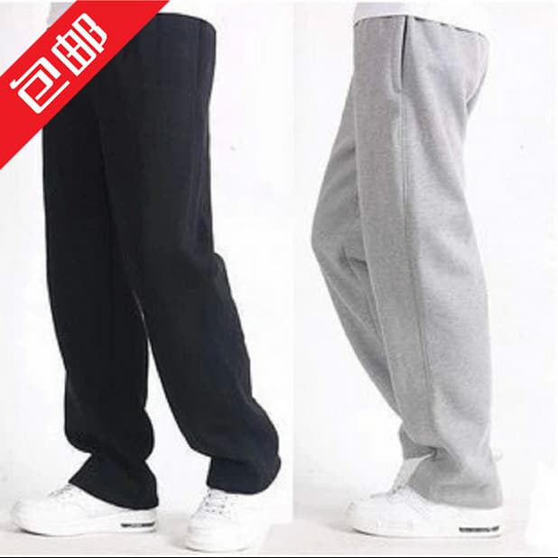 Spring, autumn and summer sweatpants, men's sports pants, casual size, straight, loose, plus fat, oversized casual pants, overalls