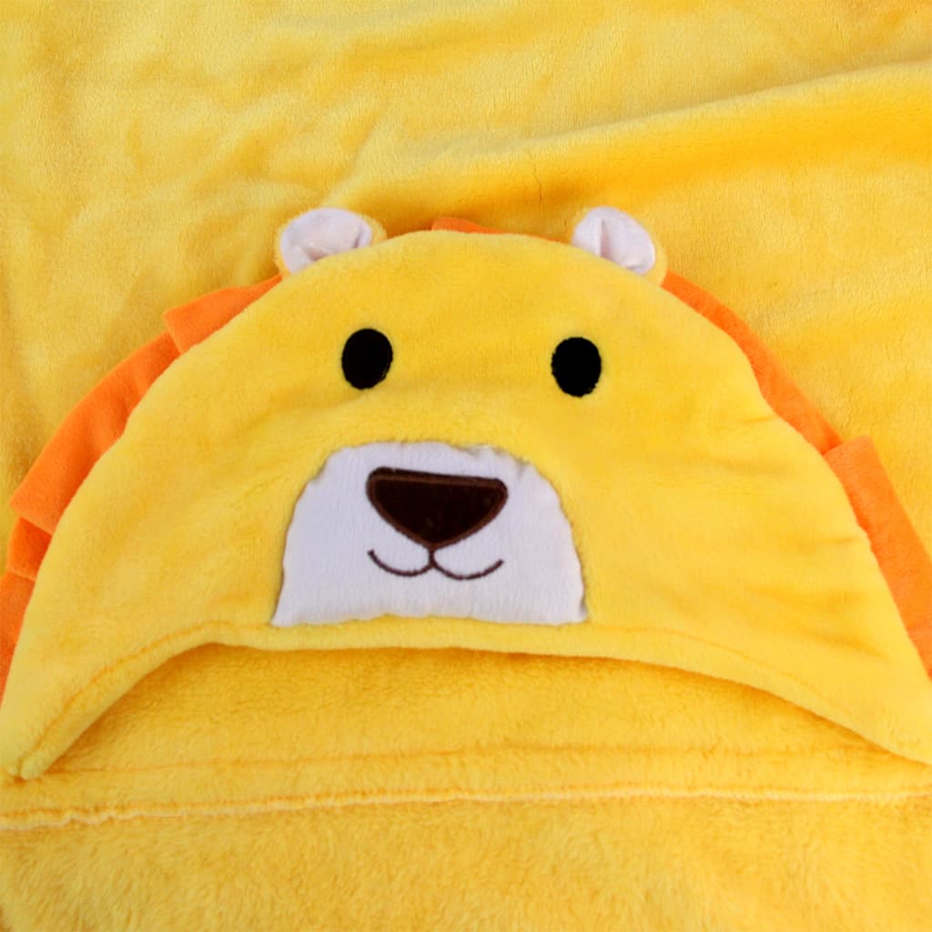 New animal head cloak, children's flannel bath towel, thick and soft carrying blanket for autumn and winter, hooded animal cloak.