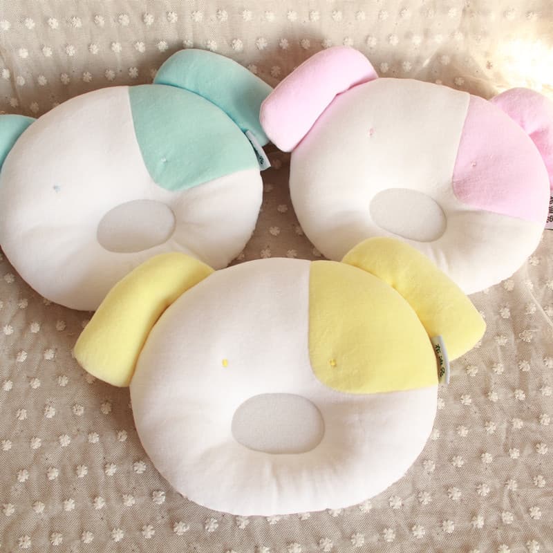 Cute Puppy Baby Head Shaping Pillow, Autumn/Winter Anti-Spill Small Pillow for Babies