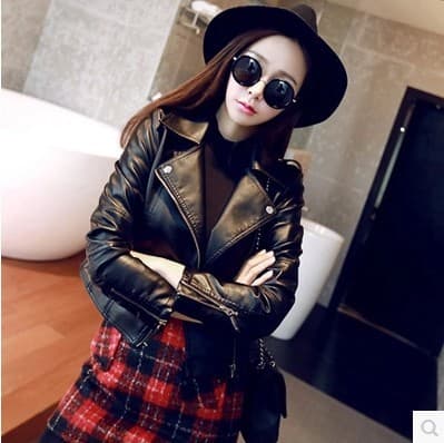 Short PU Leather Jacket for Women 2026 New Spring Autumn Korean Trendy Versatile Motorcycle Fitted Coat