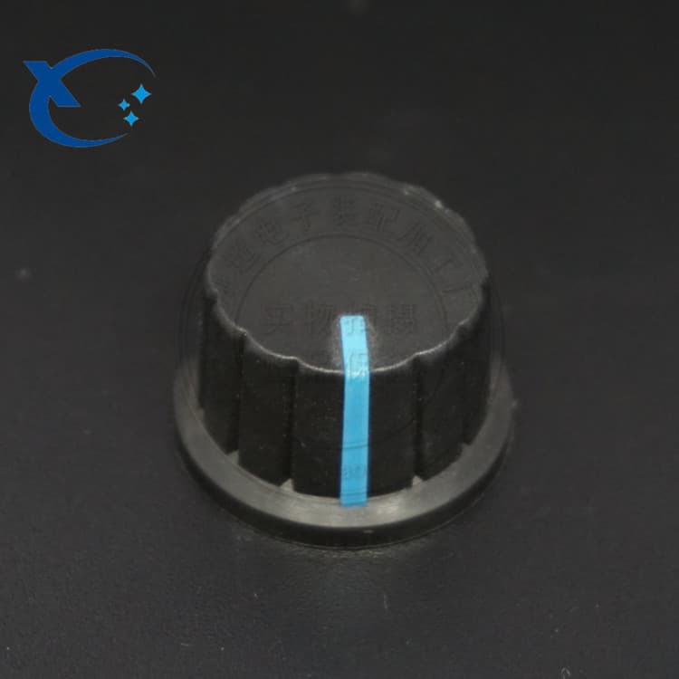 A-12 Potentiometer Adjustment Plastic Knob Series Diameter 24 Inner Hole 6 Grass Hat Type Audio Cap