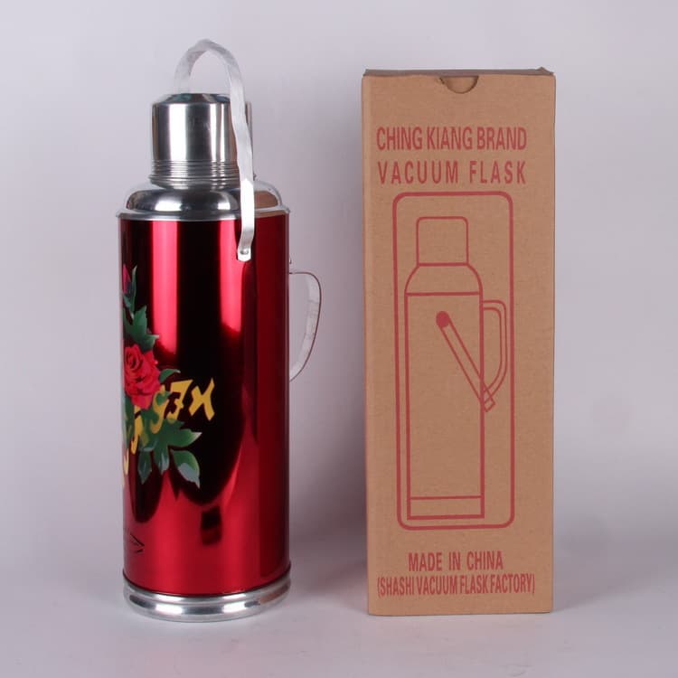 Multi-size retro tin-printed thermos, easy to carry, thermal flask