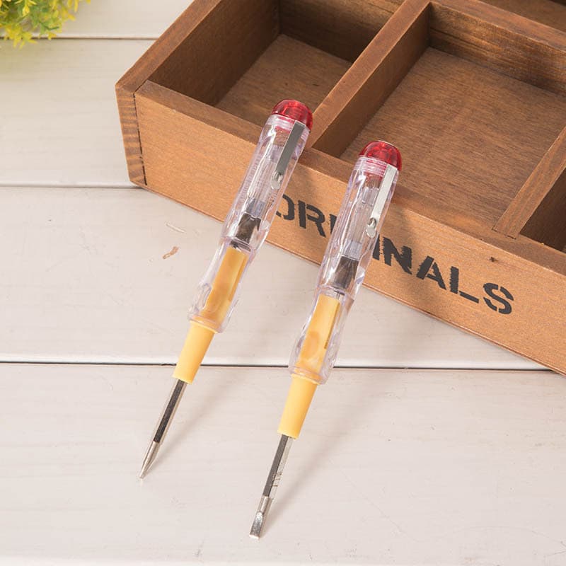 Factory Direct Sales Electrical Pen: 135# Dual-Use Transparent Voltage Tester New Multi-functional Electronic Induction Test Pen