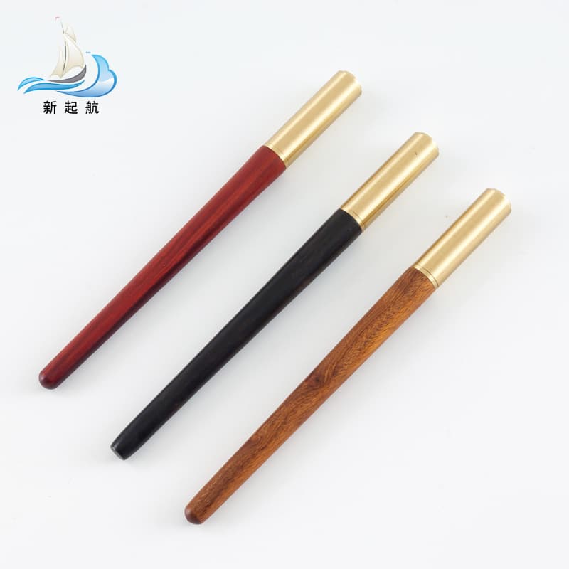 Sandalwood signature pen business solid wood signature pen wood brass gel pen water pen