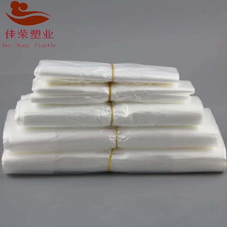 Smiley Plastic Vest Food Packaging Bag Shopping Small White Bag Transparent Breakfast Bun Takeout Packing Bag Market Bag