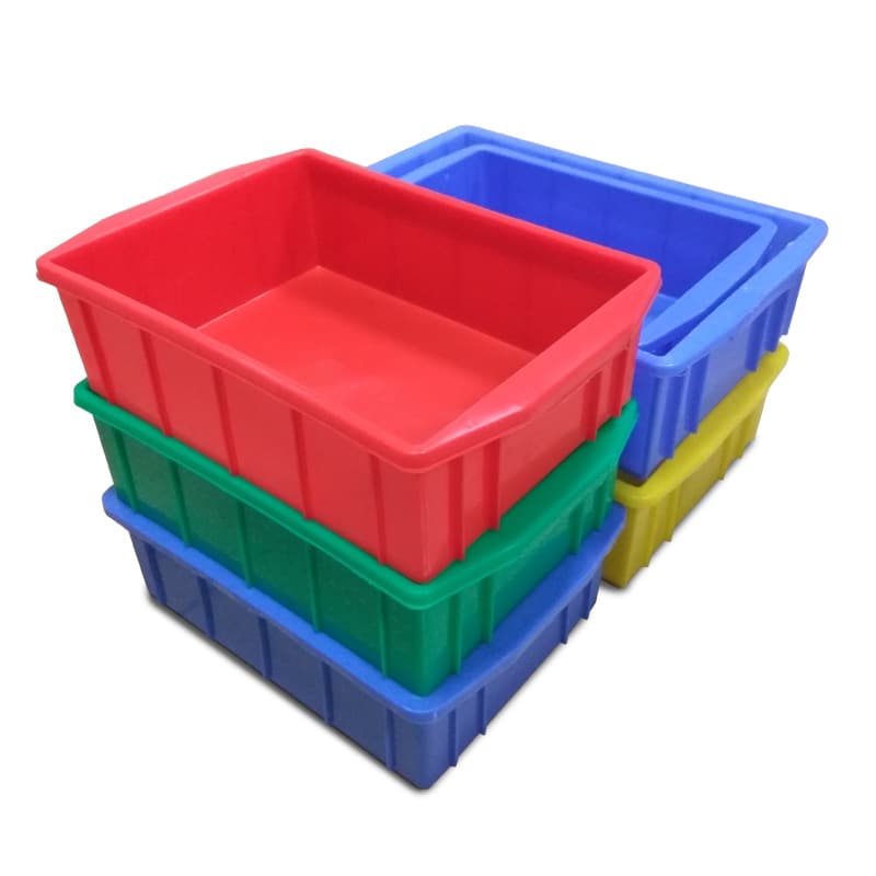 Factory Direct Plastic Parts Box, Hardware Screw Material Turnover Plastic Flat-Edge Box, Plastic Box in Various Colors