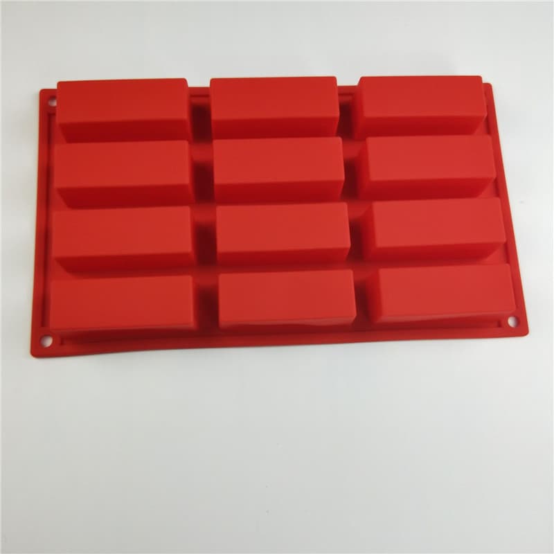 12-Cell Rectangular Handmade Soap Mold Silicone Cold Process Soap Mold Small Square Soap Silicone Cold Process Soap Mold Cake Mold