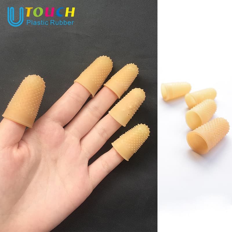 Anti-static Anti-slip Wear-resistant Yellow Rubber Finger Cots For Money Counting Durable Comfortable For Long-term Use