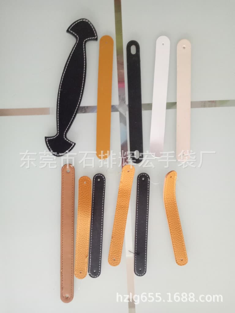 Dongguan handbag factory produces leather handles, leather handles, leather handles, audio leather handles, leather ropes, leather handles