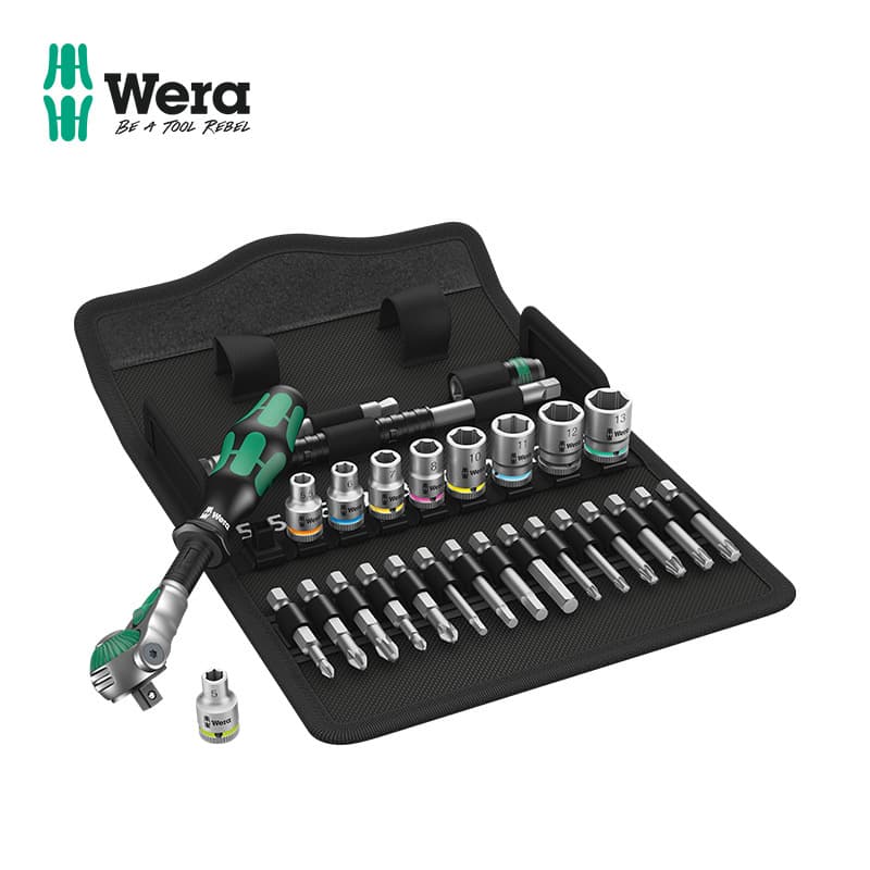 German Wera Tool Box Repair Ratchet Hex Key Screwdriver Set 1/4