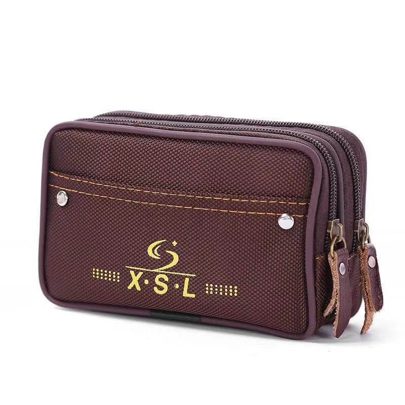Factory Wholesale Men's Belt Phone Waist Bag Horizontal Oxford Fabric Multi-functional Coin Key Pouch Casual Durable