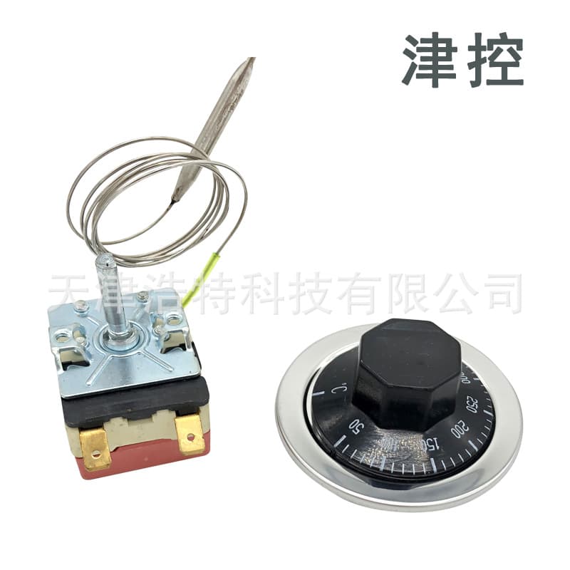 Jinkong Knob-type Liquid Expansion Adjustable Thermostat Switch, Mechanical Temperature Controller 50-400°C