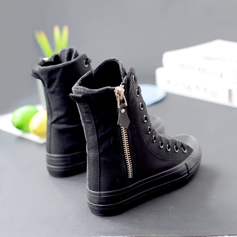 2019 Spring New High-Top Shoes Korean Style Women's European British Martin Boots Canvas Boots