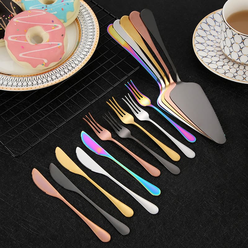 Factory Direct Baking Tool Serrated Pizza Spatula In Stock Stainless Steel Cake Cheese Spatula Mooncake Knife Fruit Fork