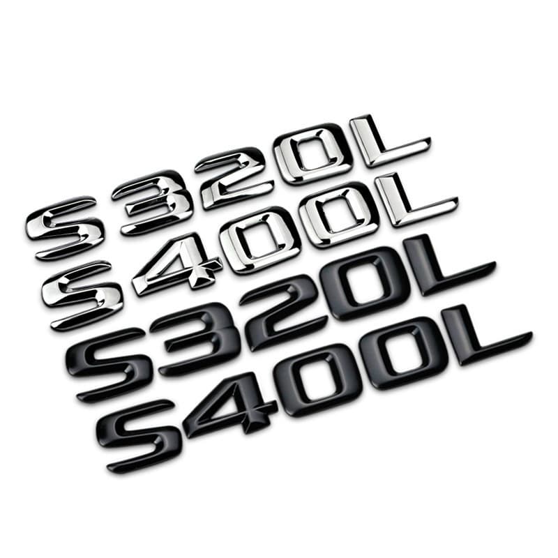 New Mercedes-Benz S320L S400L S500L S600L Modified Metal Badge AMG Rear Emblem Letter Sticker Car Decal